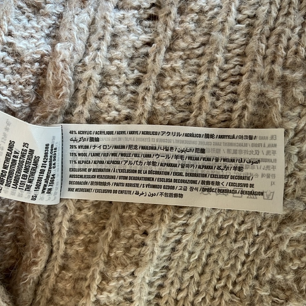 Abercrombie, Patchwork Pattern Cardigan, Oversize… - image 3